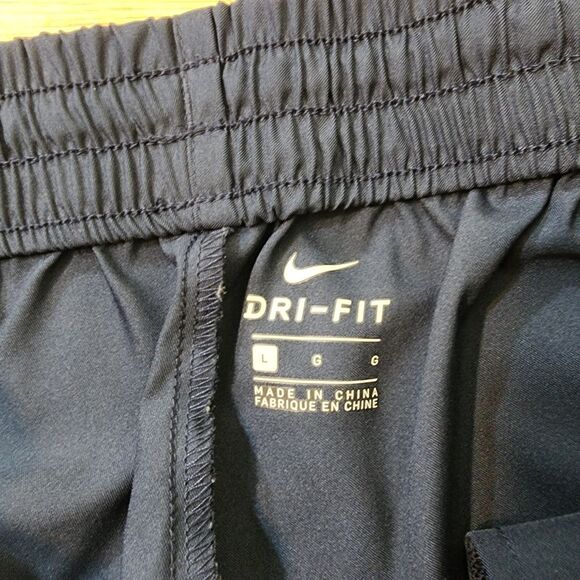 Nike Track Pants Mens L Blue Running Windbreaker Ankle Zipper Gym Activewear - Picture 2 of 14